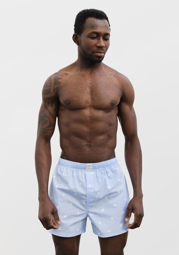 erlich textil Boxer Jasper Flag Alphabet Lichtblauw