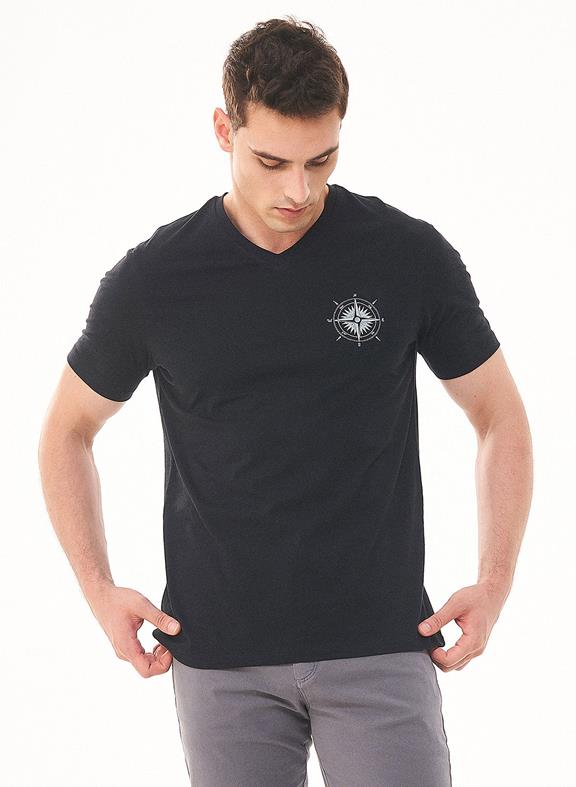 ORGANICATION T-Shirt Kompas Zwart