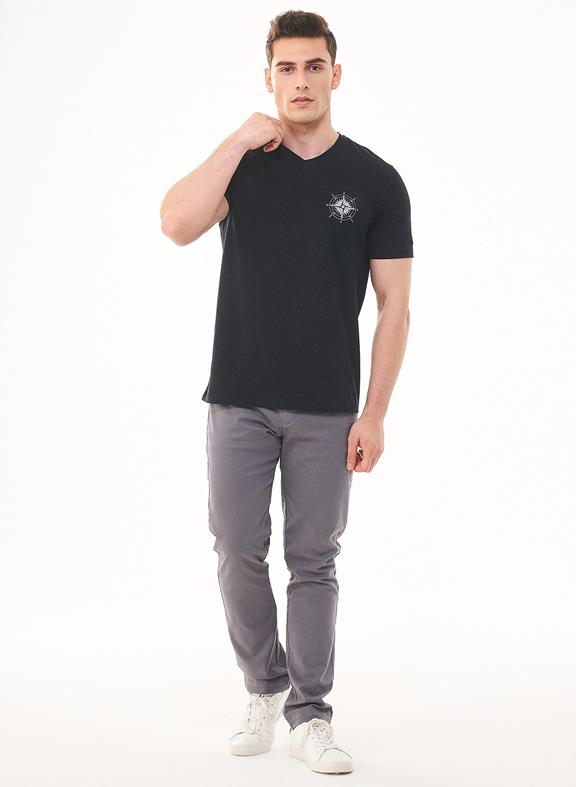 ORGANICATION T-Shirt Kompas Zwart