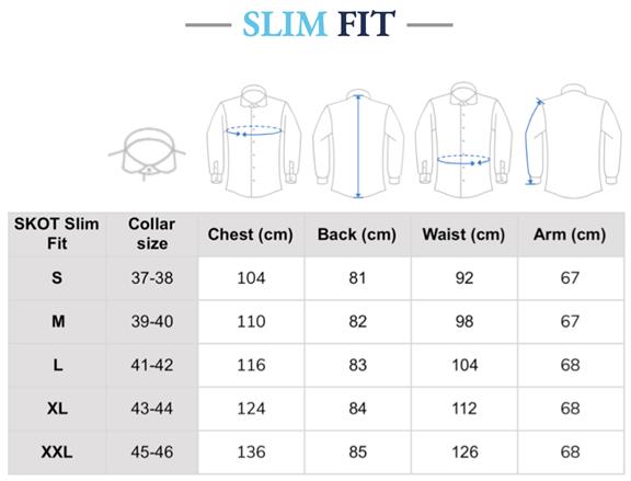 SKOT Hemd Slim Fit Kreisförmig Blau