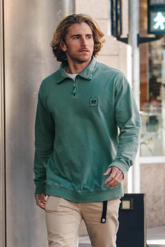 Half Zip-Sweatshirt Sauce Foliage Green