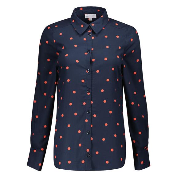 Marjolein Elisabeth Mees Navy Dots Bluse