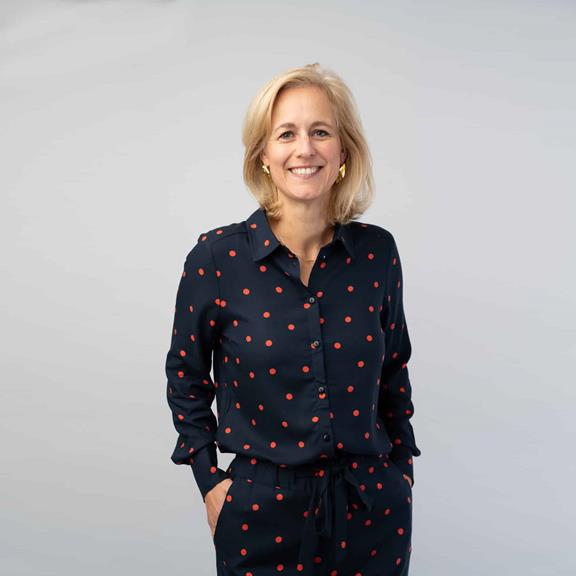 Marjolein Elisabeth Mees Navy Dots Bluse