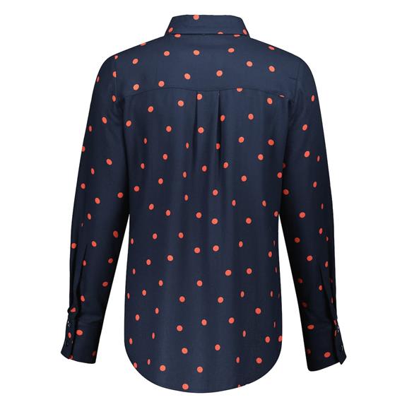 Marjolein Elisabeth Mees Navy Dots Bluse