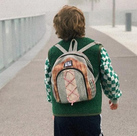 LaLu Products Kids Backpack Dhonu Light Green Orange