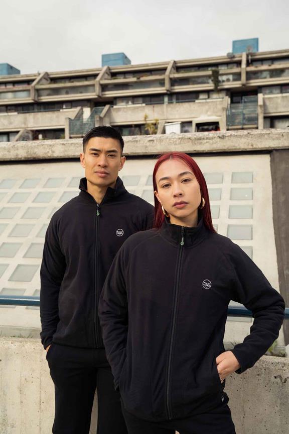 Plant Faced Clothing Fleecejack Rits Zwart