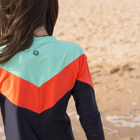 Inaska Long-Sleeved Shirt Uv Protection Dark Blue Colored