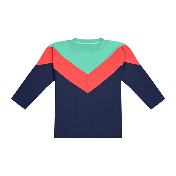 Inaska Long-Sleeved Shirt Uv Protection Dark Blue Colored