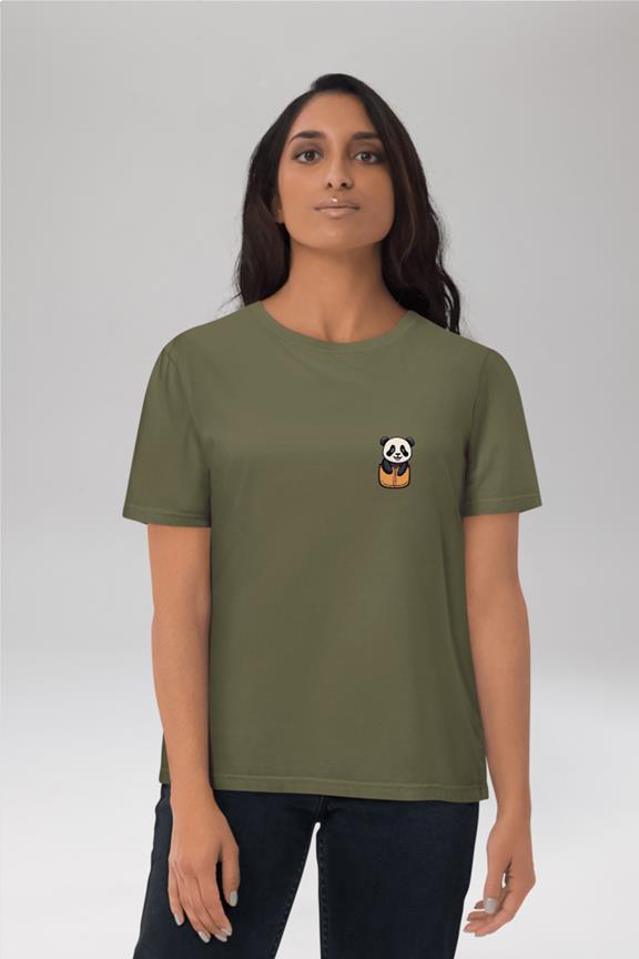 T-Shirt Panda Bear Khaki