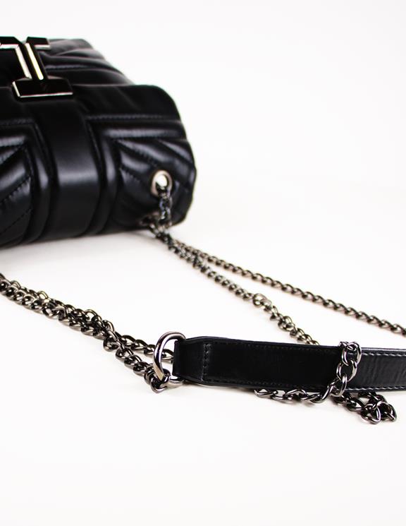 Blue District Bag Vaska Vegan Leather Onyx Black