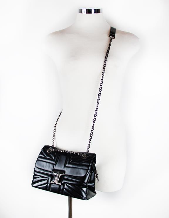Blue District Bag Vaska Vegan Leather Onyx Black
