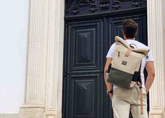 8000kicks EU Backpack Everyday Beige And Green