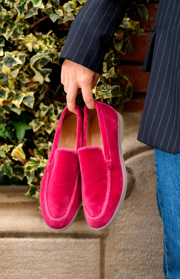 Solari Milano Loafer Samt Rosa