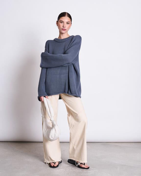 JAN 'N JUNE Trui Sona Turbulence Blauw