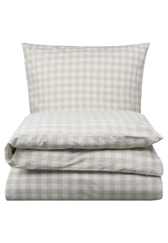 MELA Beddengoedset Majuli Check Birch / Natuurlijk Wit 