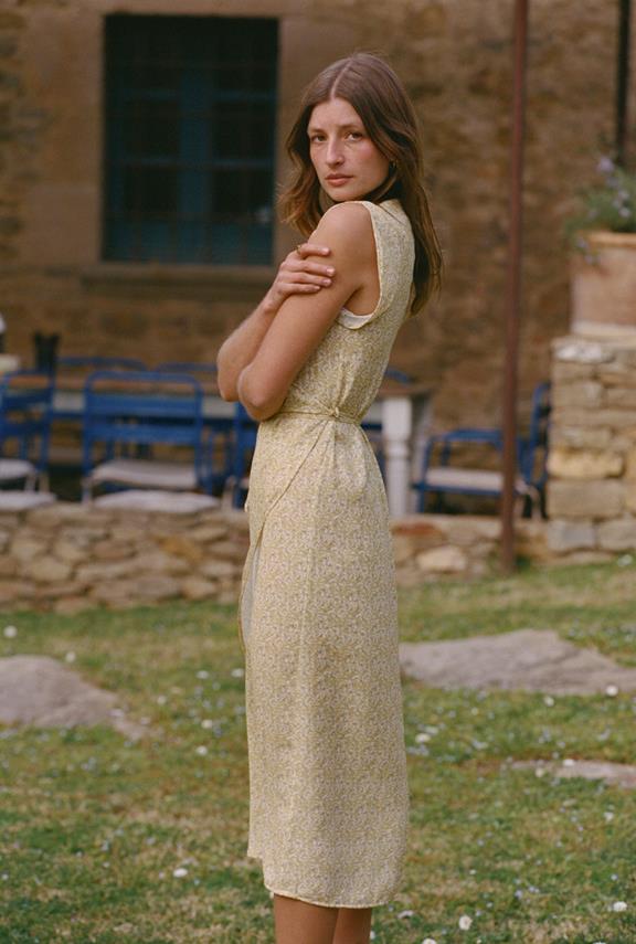 Nénés Kleid Inès Flower Print Gelb 