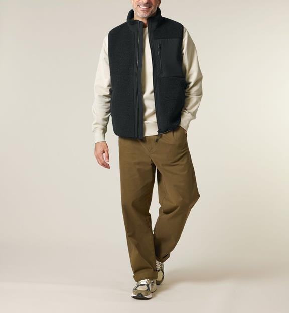UNIPOLAR Vest Fleece Lin Black