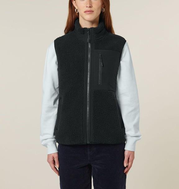 UNIPOLAR Vest Fleece Lin Black