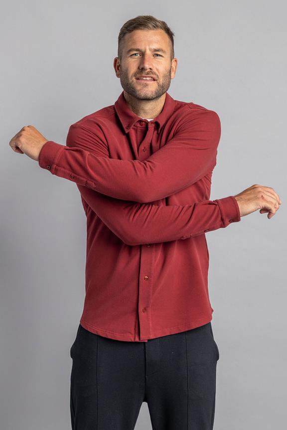 DIRTS Jersey Overhemd Royal Burgundy