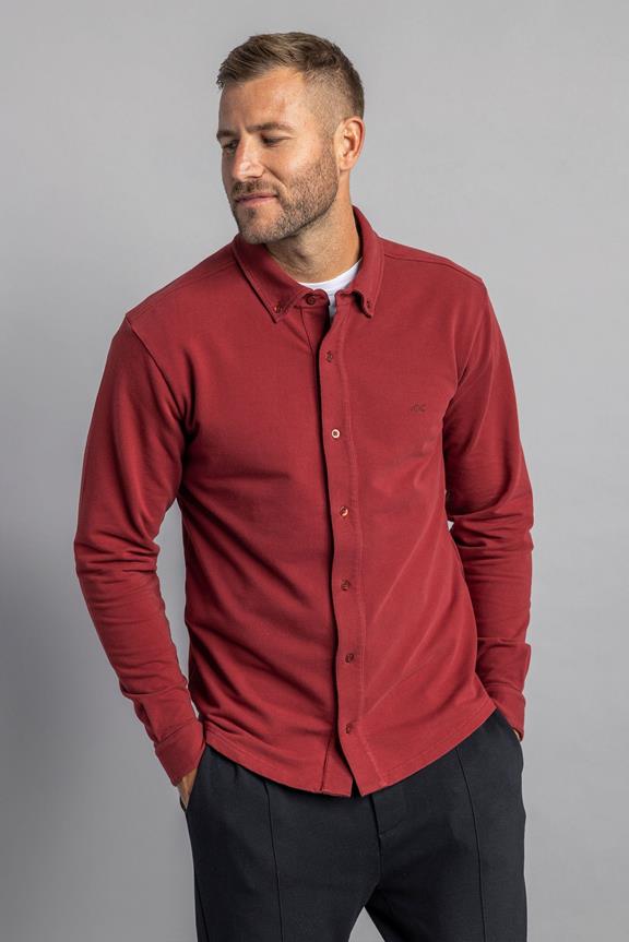 DIRTS Jersey Overhemd Royal Burgundy