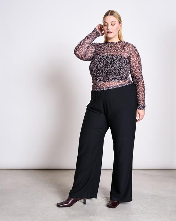 JAN 'N JUNE Lange Mouwen Mesh Dora Leo Print