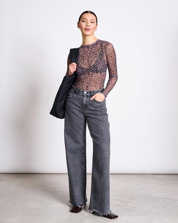 JAN 'N JUNE Lange Mouwen Mesh Dora Leo Print