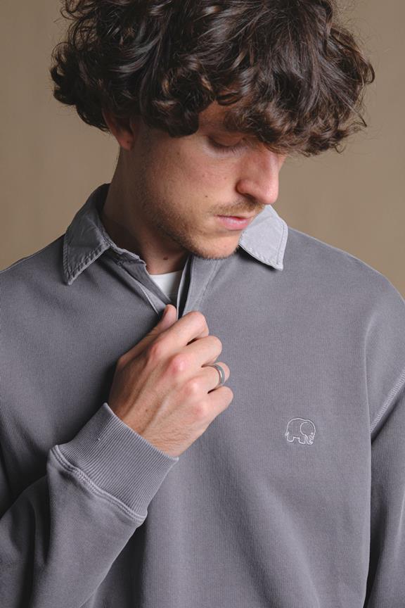 Trendsplant Pullover Polo Essential Pigment Zinn Grau