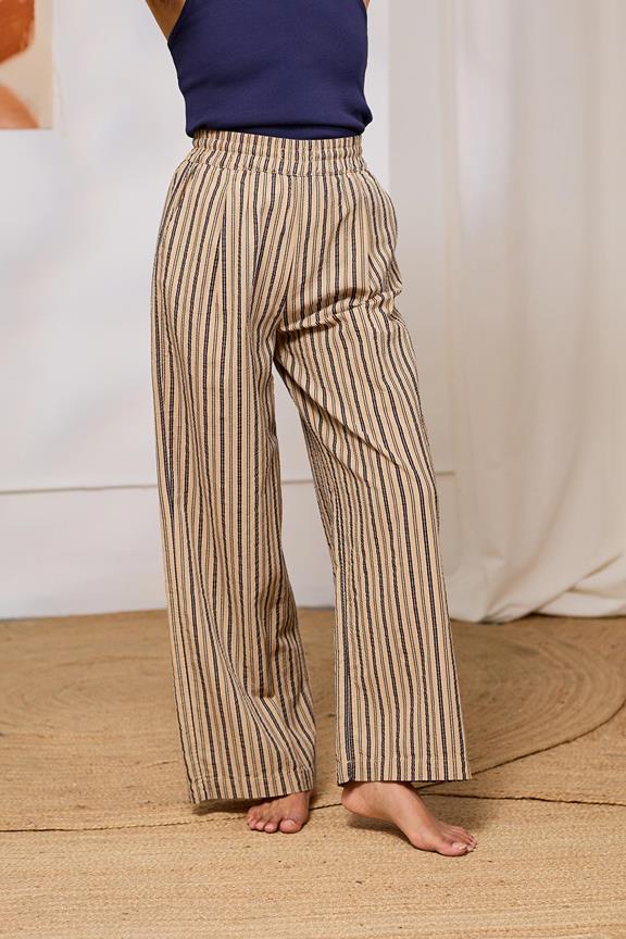 Pants Macarella Navy Stripes