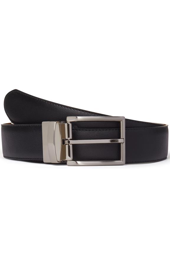 Ceinture Femme Réversible 3,5 Cm Noir/Beige