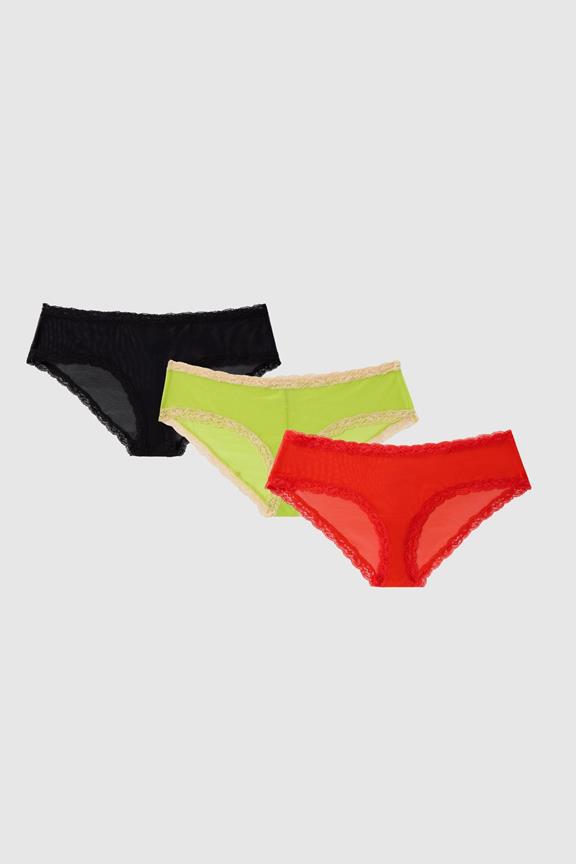 Multipack 3x Briefs Mesh Lace Multicolor