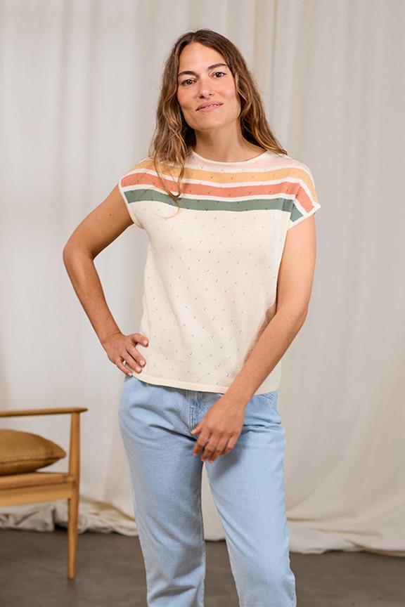 Top Lastovo Ecru Stripes