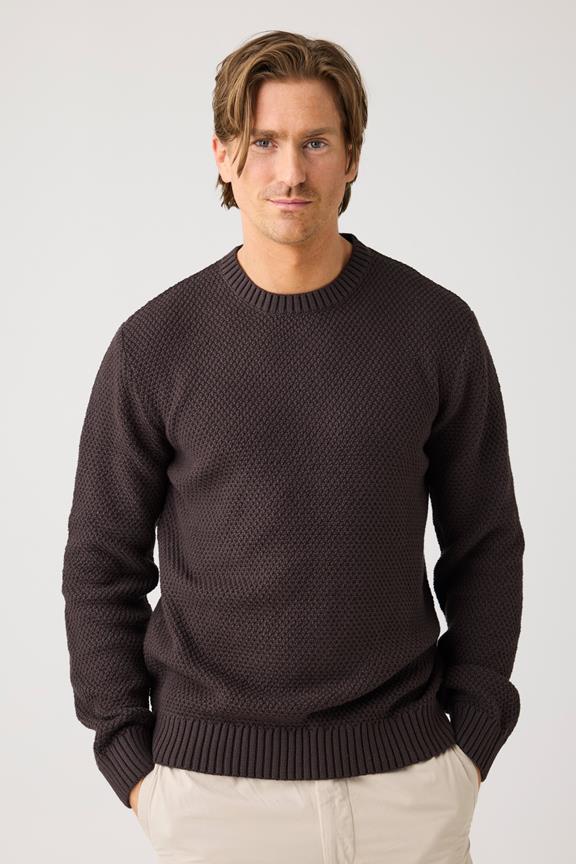 Knit Sweater Crew Neck Chocolate Torte