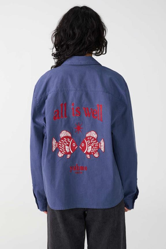 Werkjas Met Borduursels In Otti-Blauw