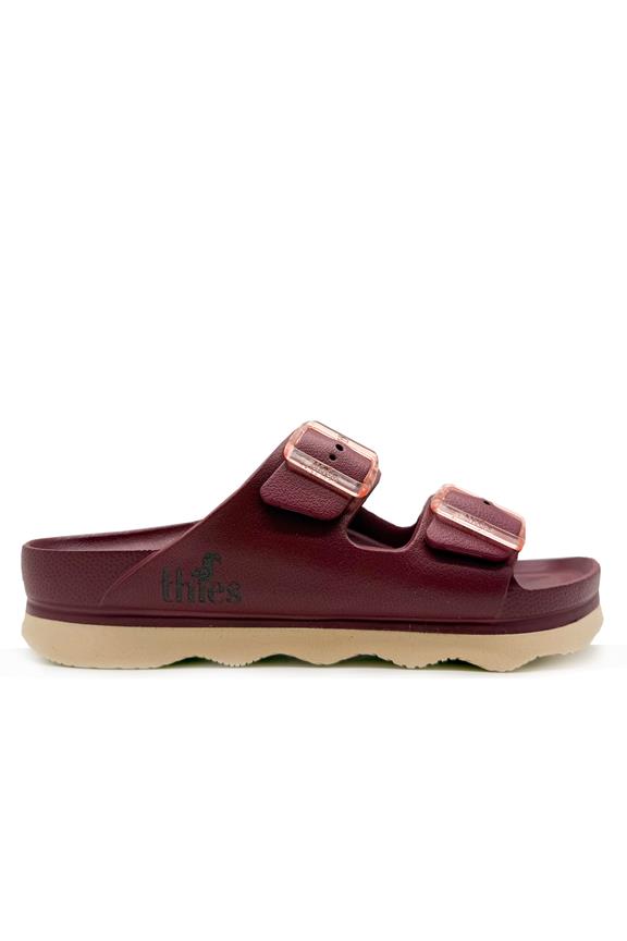 Sandale Ecofoam Double Bordeaux Rouge