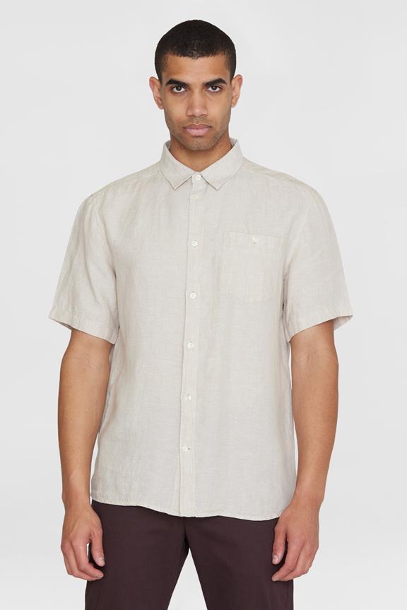 Kurzarmhemd Custom Fit Light Feather Gray