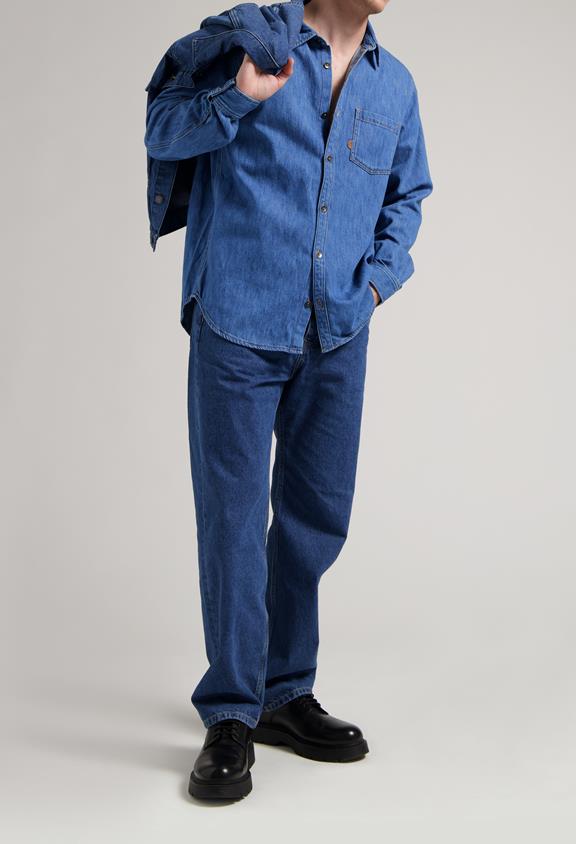 MUD Jeans Shirt Denim Chris Medium Stone Blue