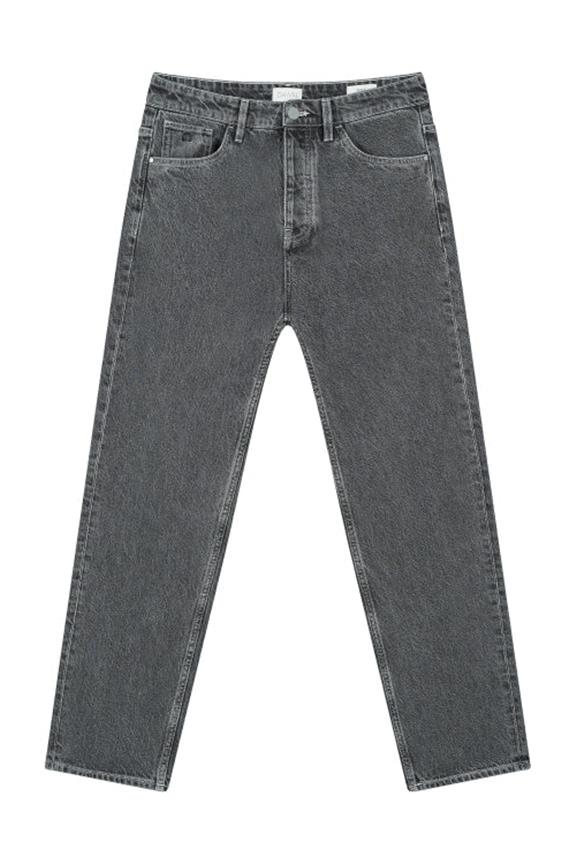 Jeans Met Relaxte Pasvorm En Hoge Taille, Zwart Denim