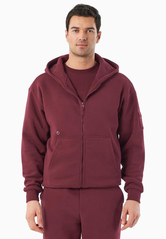 Hoodie Full Zip Jenna Bordeaux