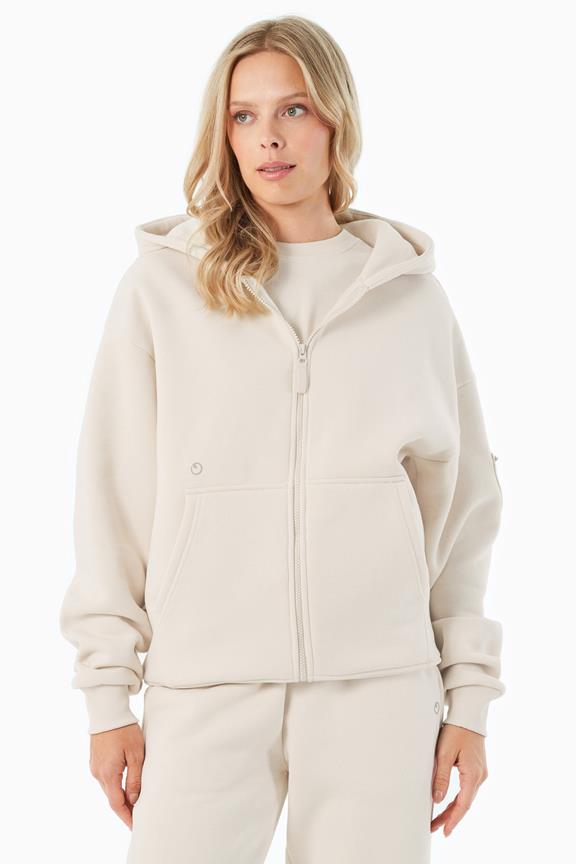 Hoodie Mit Reißverschluss Jenna Cremefarben