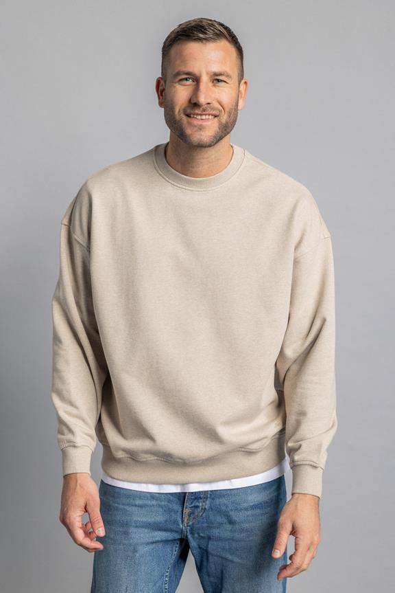 Sweatshirt Oversized Crewneck Desert Beige