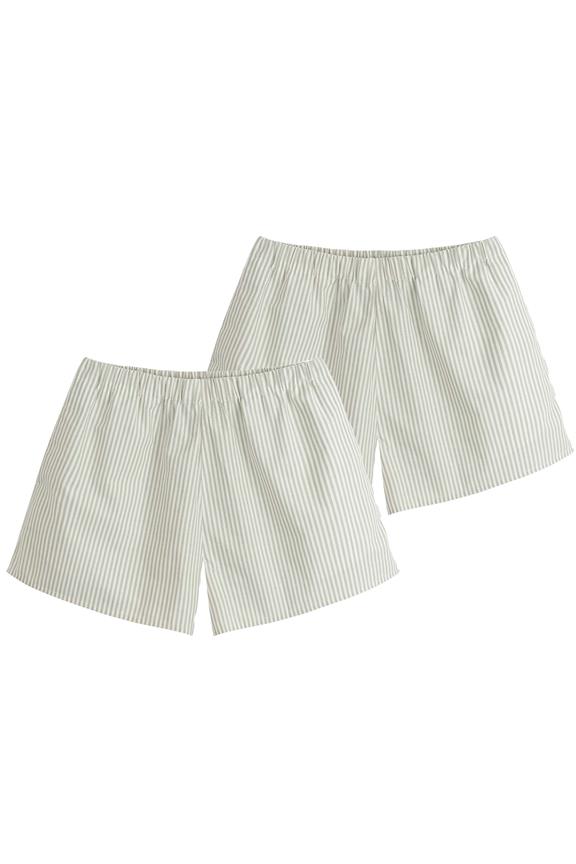 Multipack 2x Pyjama Shorts Bundle Style Vanika Thymian/Weiß Gestreift