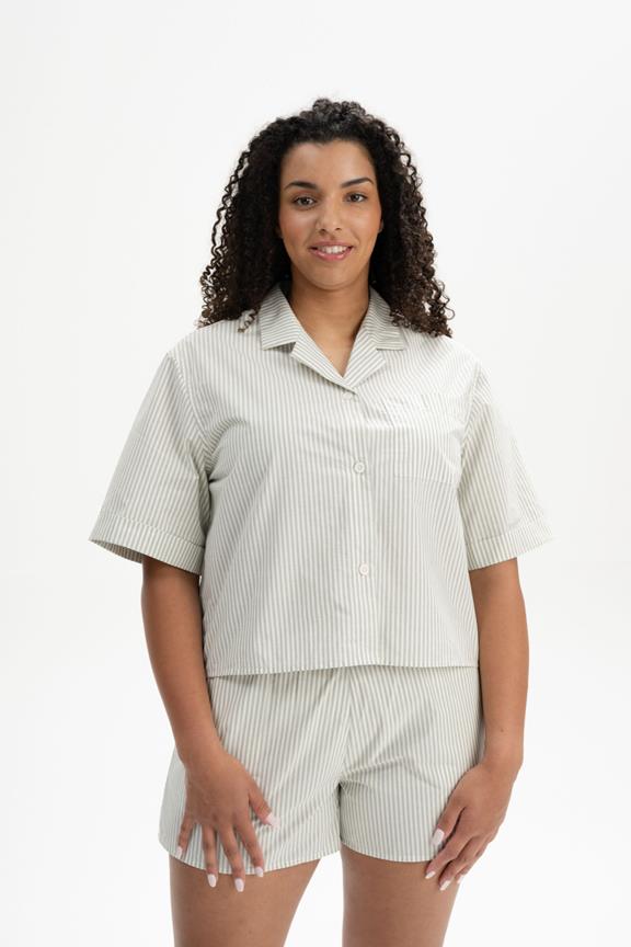 Pyjama Set Thymian/Naturweiß Gestreift