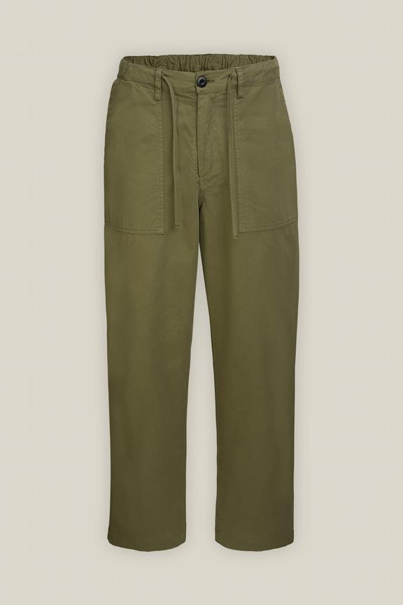 Utility Broek, Relaxed & Gestructureerd, Olijfgroen