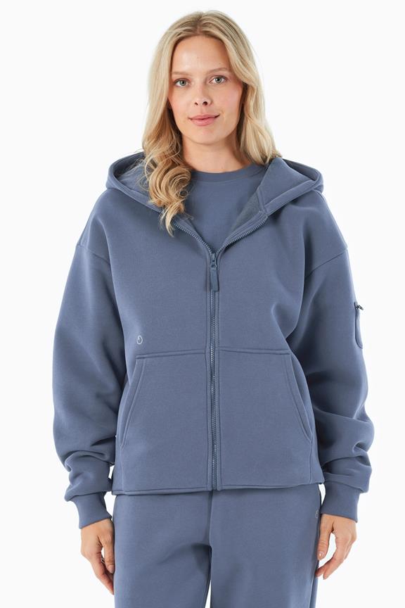 Hoodie Met Volledige Ritssluiting Jenna Zacht Indigo