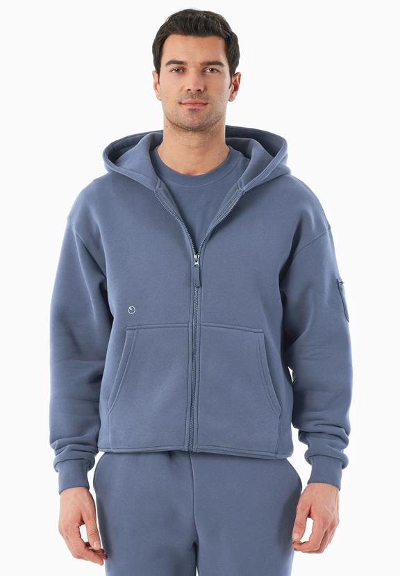 Hoodie Met Volledige Ritssluiting Jenna Zacht Indigo