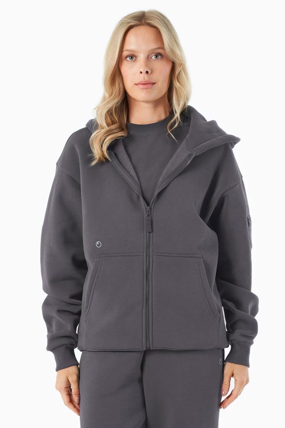 Hoodie Full Zip Jenna Shadow Grey