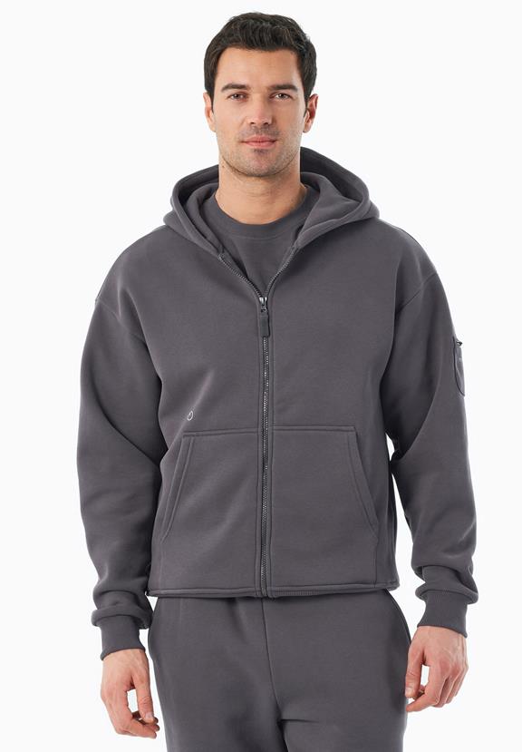 Hoodie Met Volledige Ritssluiting Jenna Shadow Grey