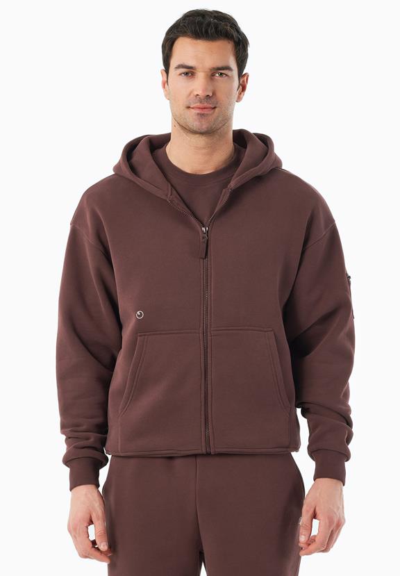 Hoodie Met Volledige Ritssluiting Jenna Bitter Chocolate