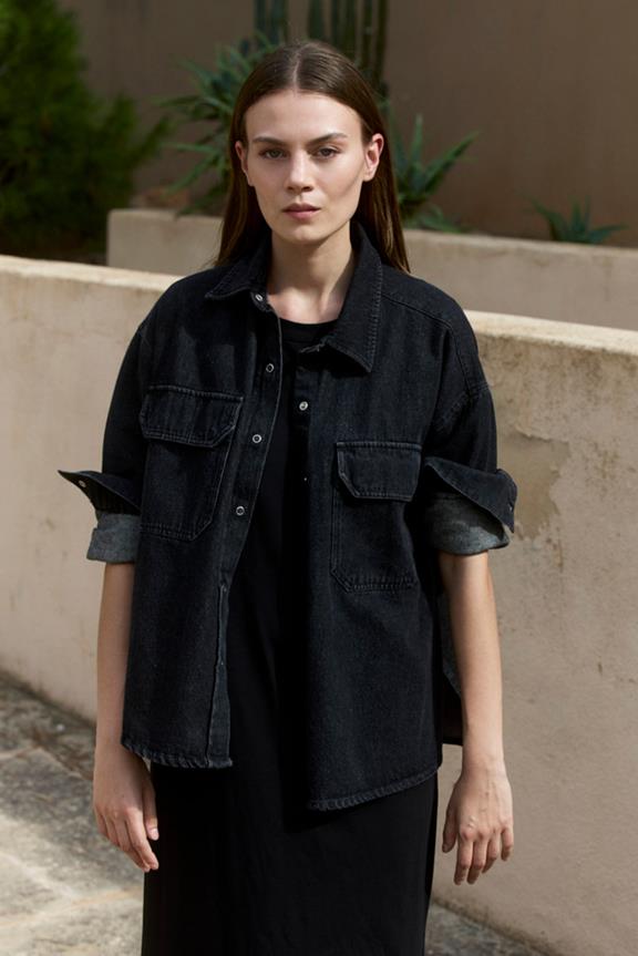 Surchemise En Jean Noire