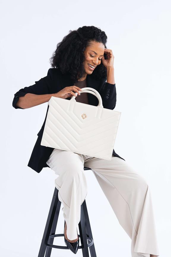 Sac Pour Ordinateur Portable Muse Blanc Cassé